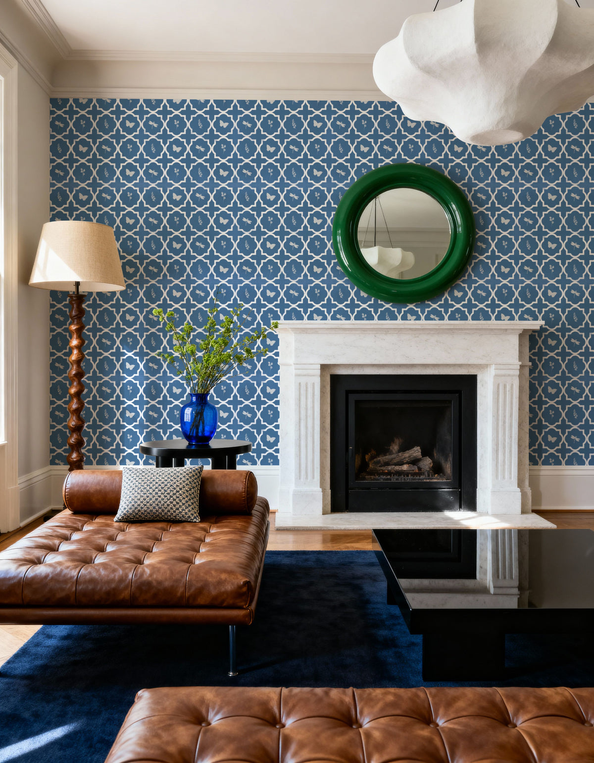 Light Blue Fields Mural Wallpaper - room preview 05