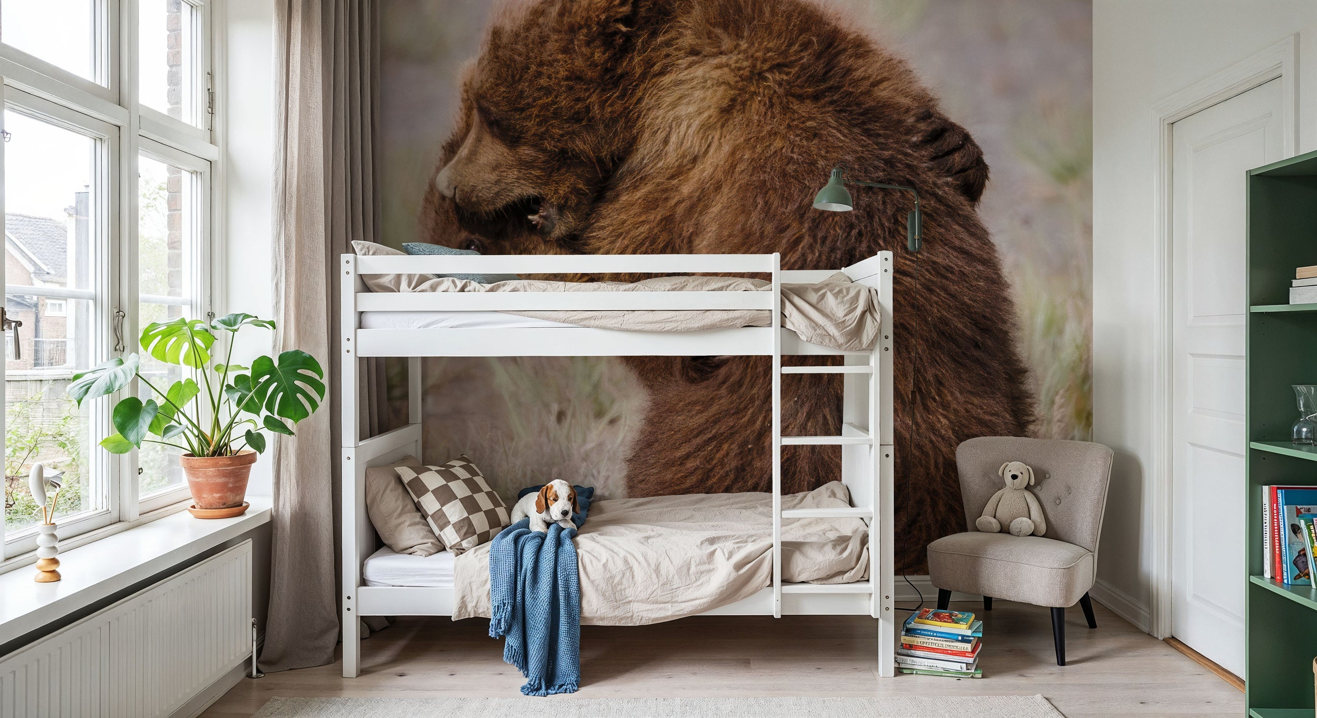 Bear Hug Mural Wallpaper