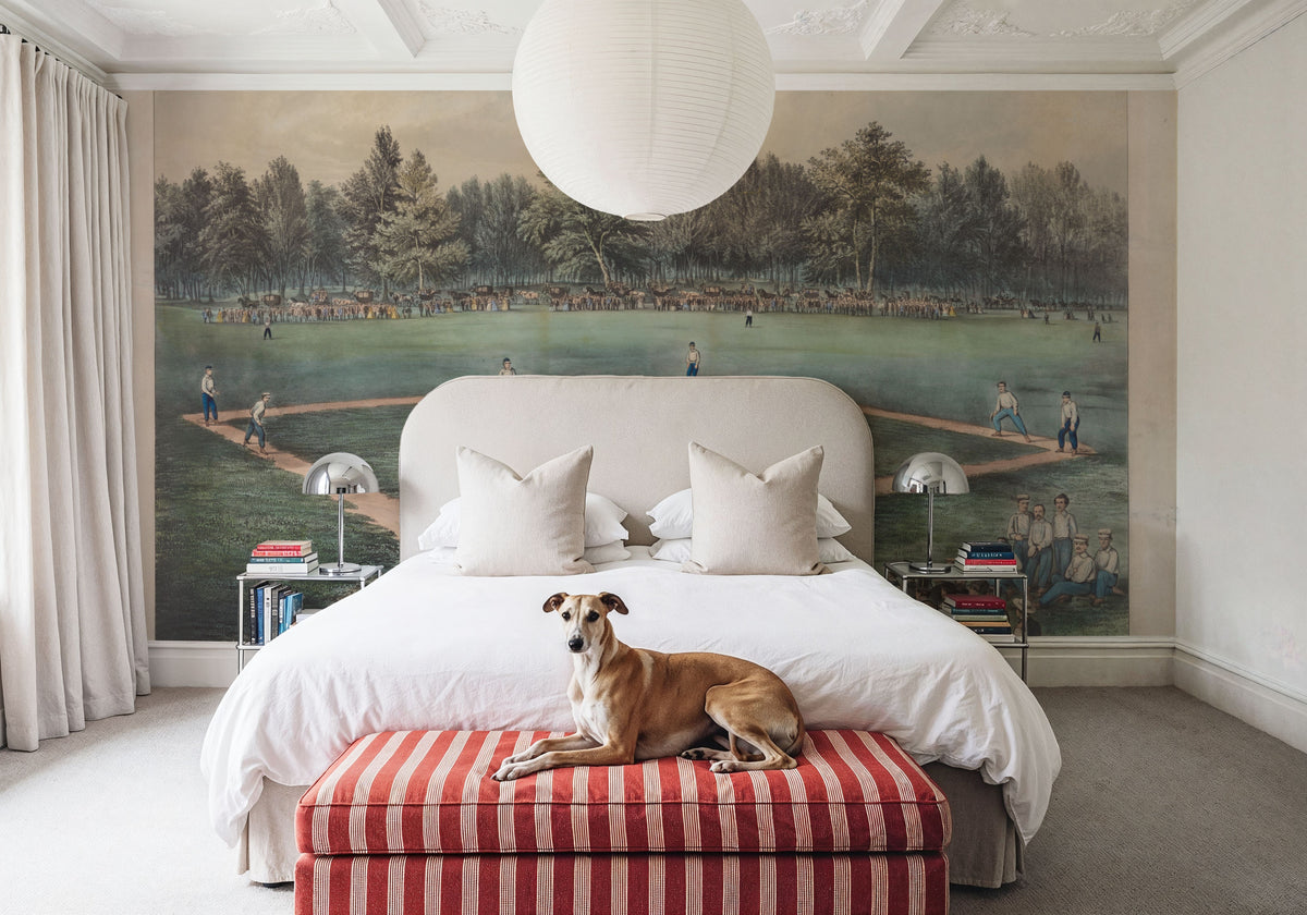 Hoboken Baseball Mural Wallpaper - room preview 05