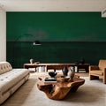 Green Horizon, Watercolor Mural Wallpaper - room preview 05