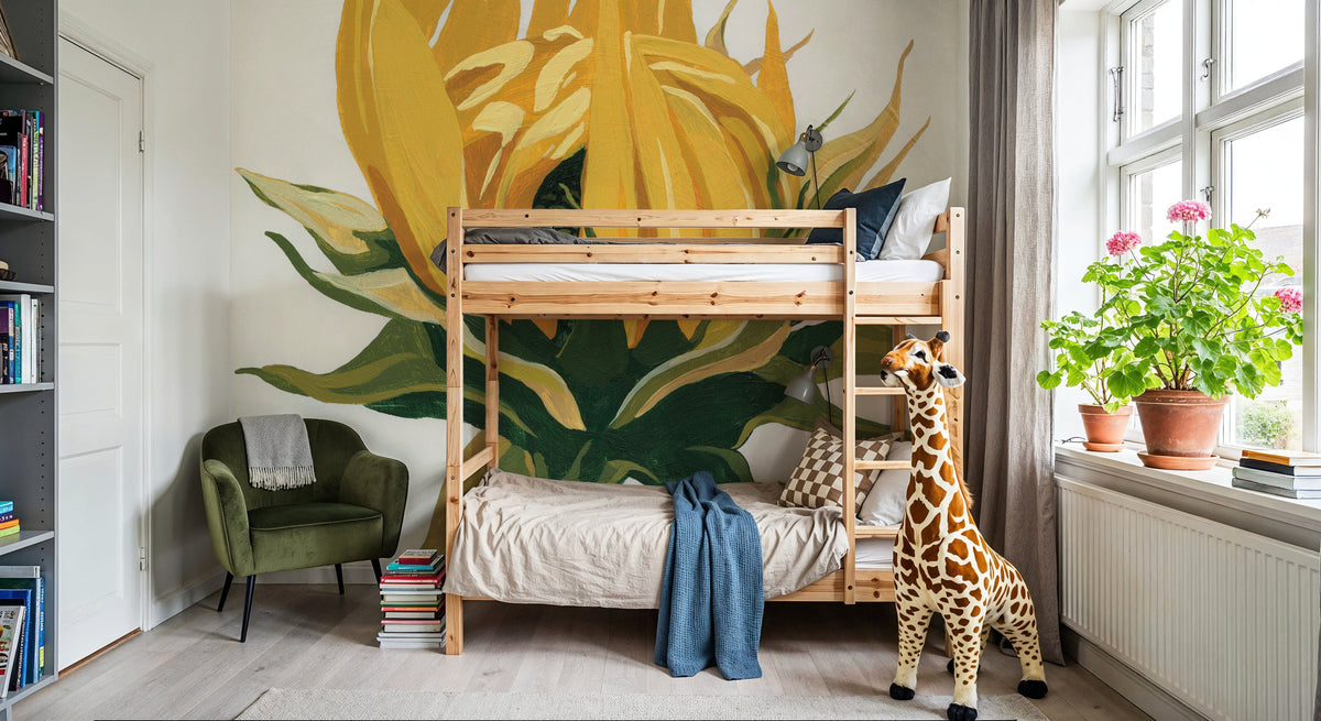 September Sunflowers I Mural Wallpaper - room preview 05