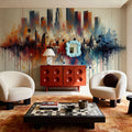 Watercolor Skyline II Mural Wallpaper - room preview 05