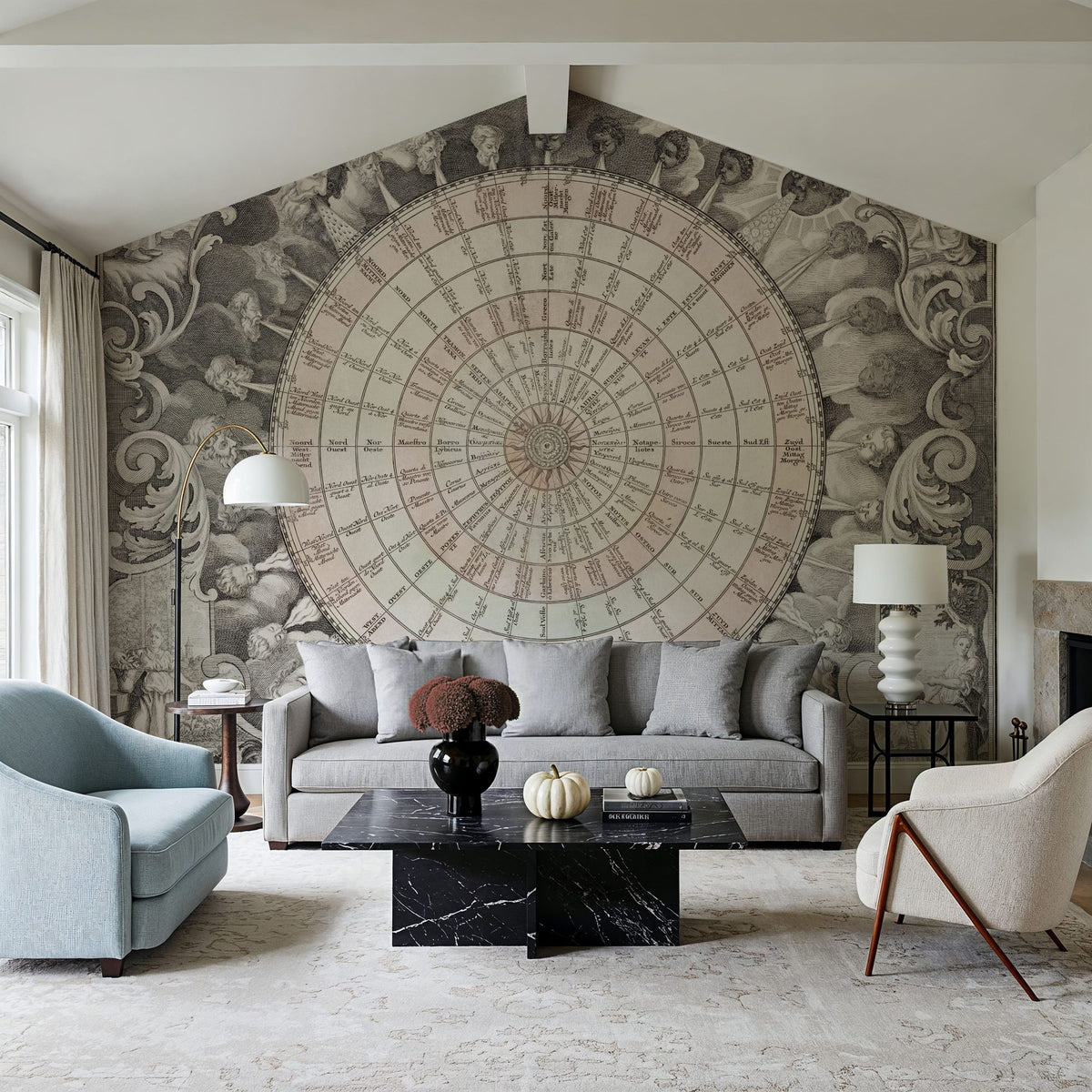 Dwellpaper Map of Winds Mural Wallpaper image 5