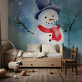 Happy Snowman Mural Wallpaper - room preview 05