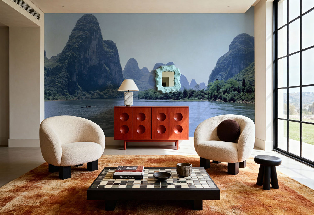 Emerald Karst Valley Mural Wallpaper - room preview 05