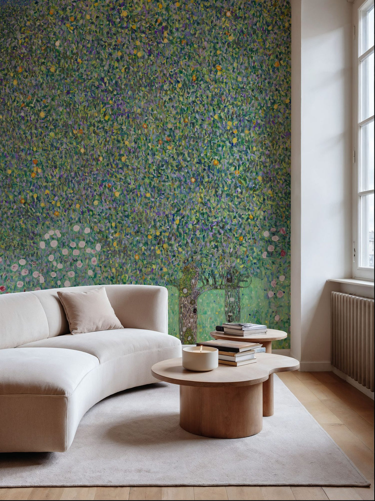 Rosebushes Under the Trees Mural Wallpaper - room preview 05