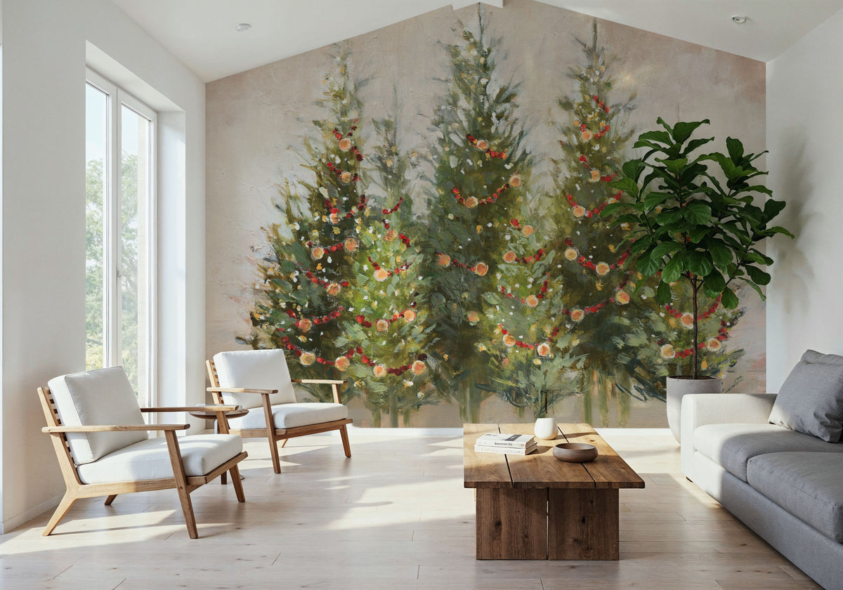 Evergreen Grove Mural Wallpaper - room preview 05