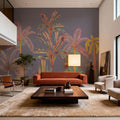 Colorful Jungle, Purple Mural Wallpaper - room preview 05