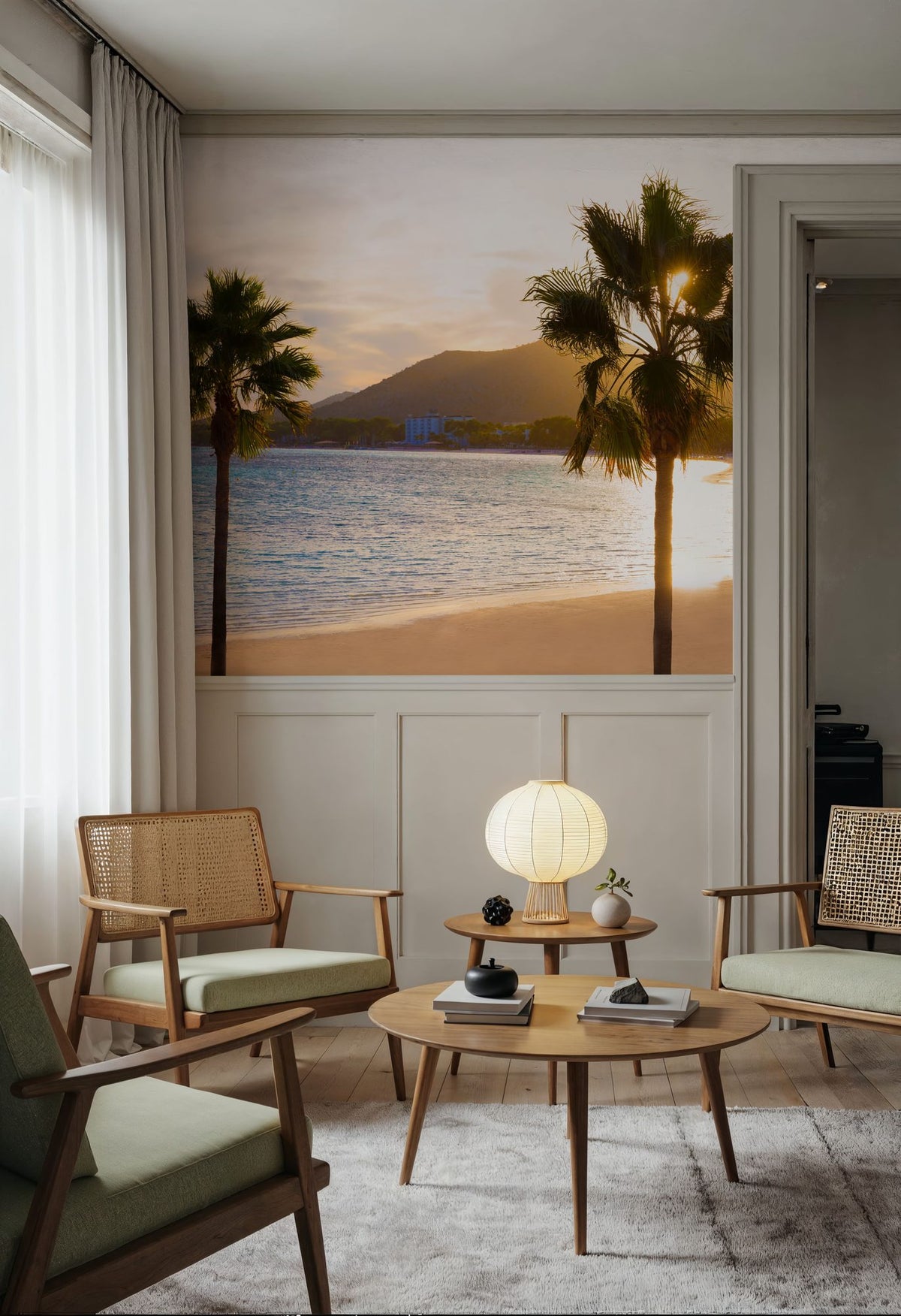 See Through Palms Mural Wallpaper - room preview 05