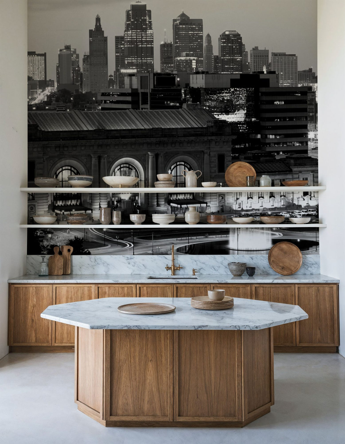 Kansas City Twilight Mural Wallpaper - room preview 05