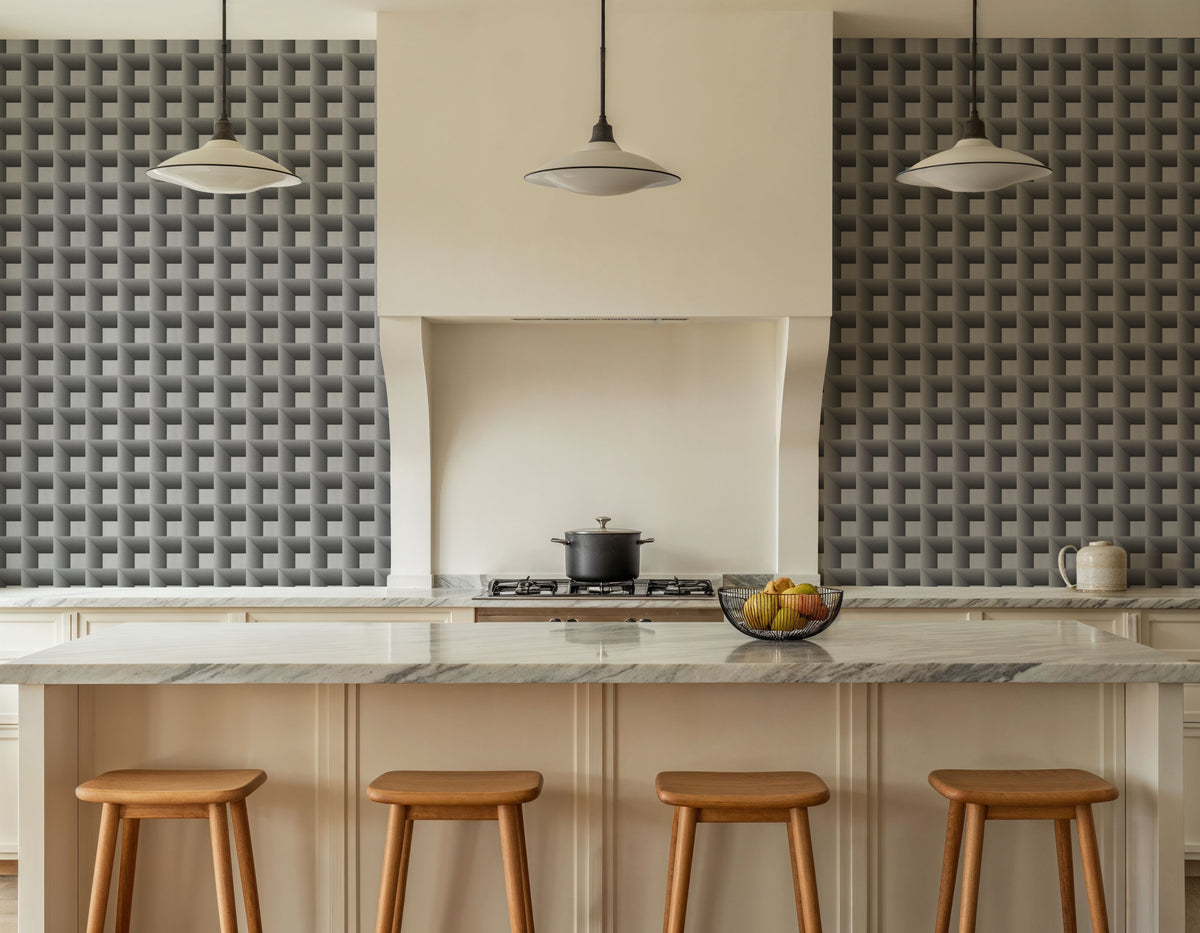 Decorative Cubes, Stone Mural Wallpaper - room preview 05