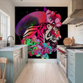 Fearless Tiger Mural Wallpaper - room preview 05