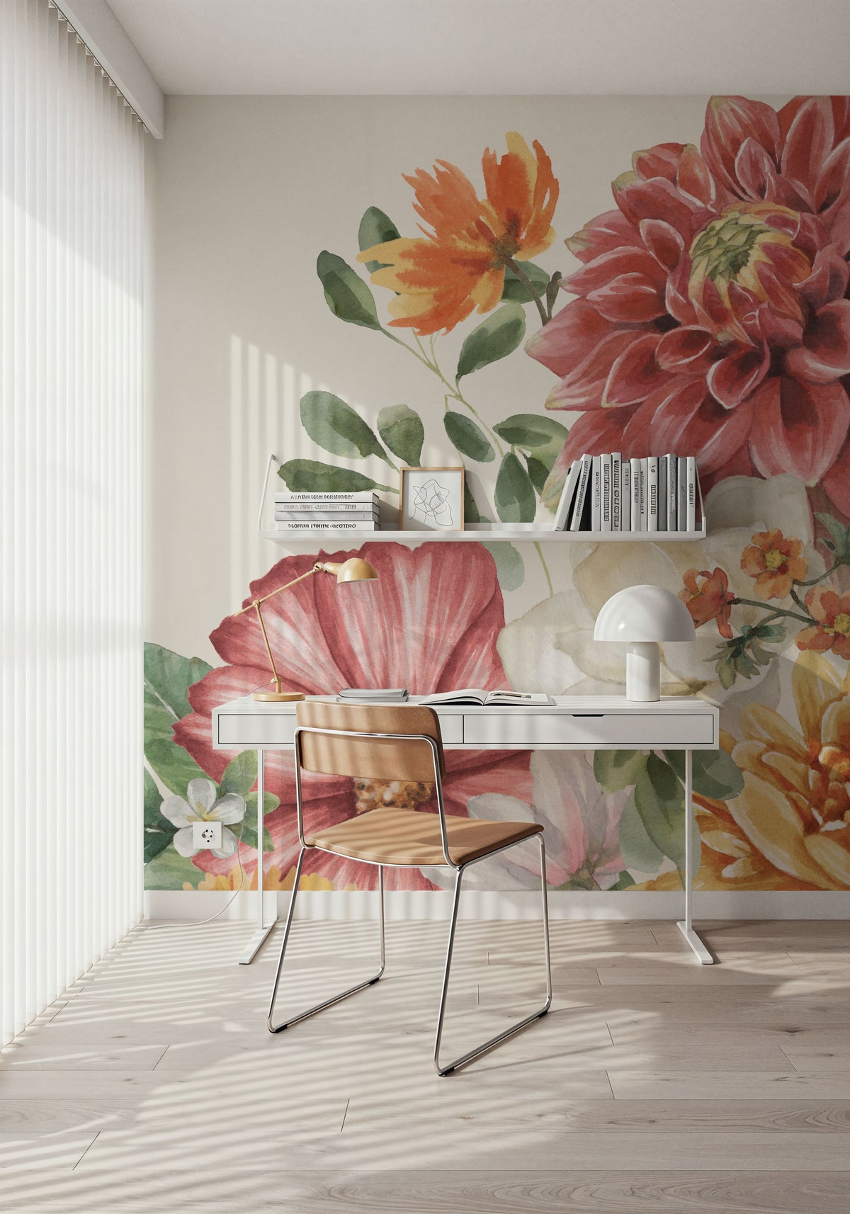 Amber Blossoms IV Mural Wallpaper - room preview 05