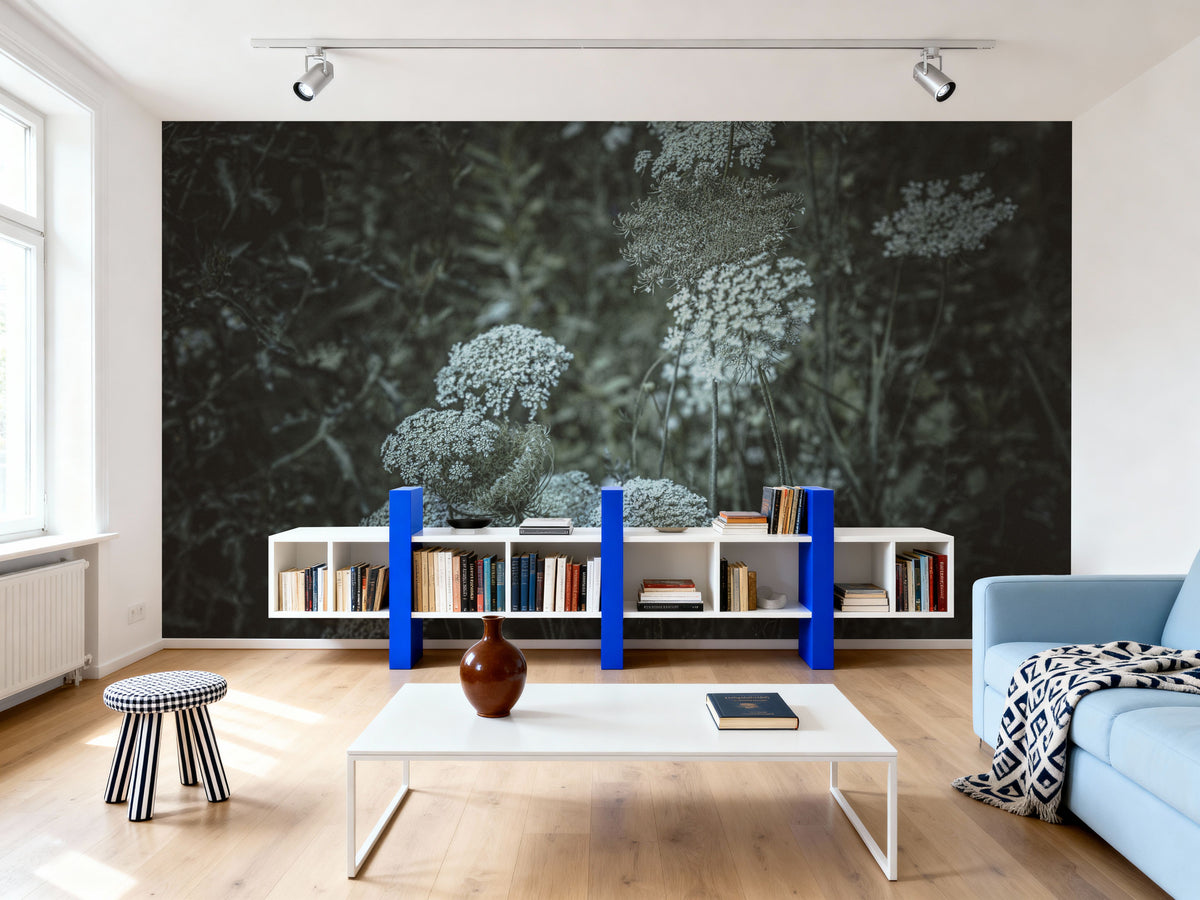 Moonlight Flowers Mural Wallpaper - room preview 05