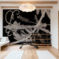 Flower Dreams BW II Mural Wallpaper - room preview 05
