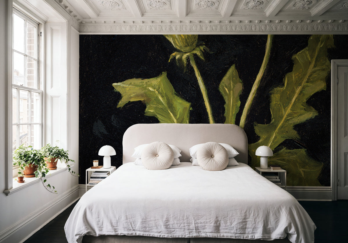Vintage Dandelion Mural Wallpaper - room preview 05