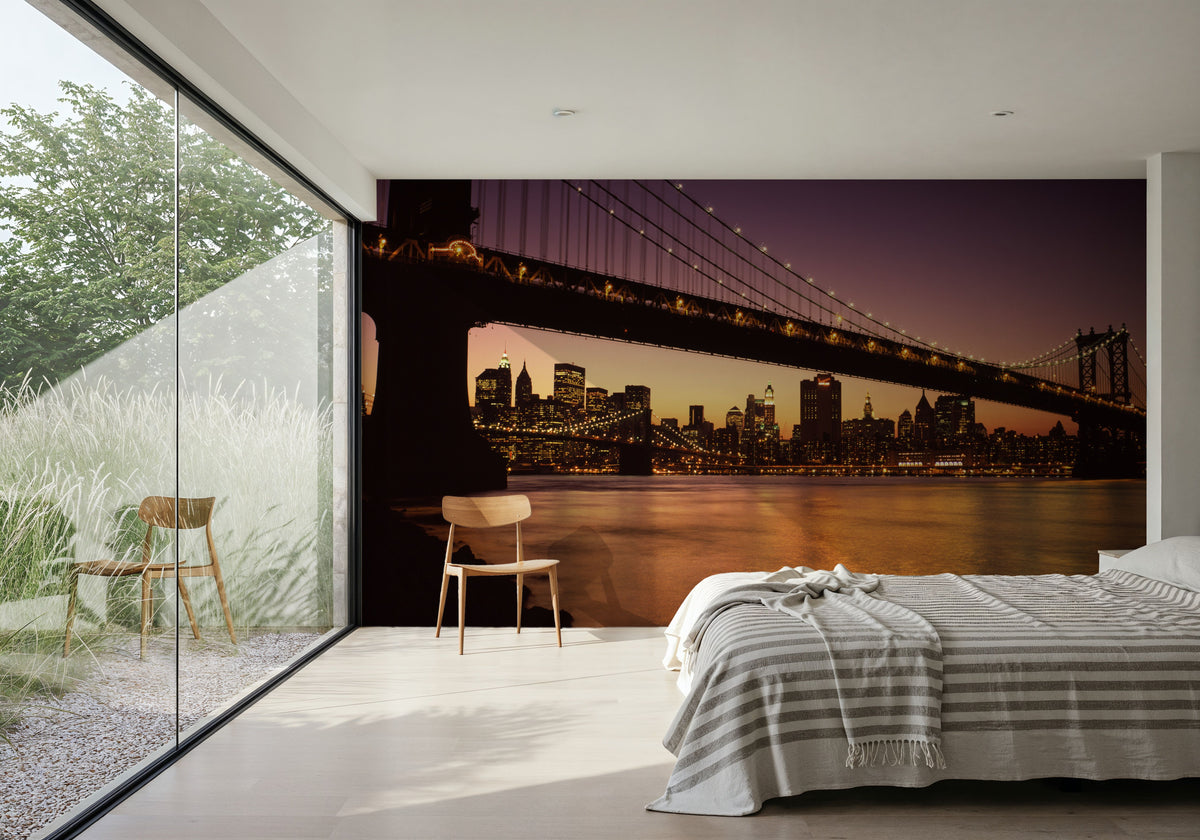Golden Hour Bridge III Mural Wallpaper - room preview 05
