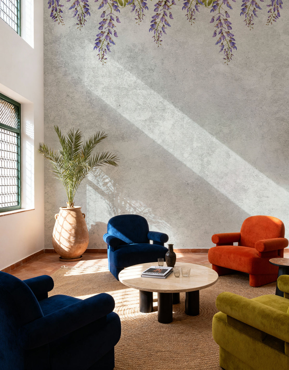 Welcome to Our Theatre, Gray Mural Wallpaper - room preview 05