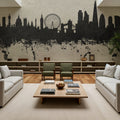 London Skyline Concrete Mural Wallpaper - room preview 05
