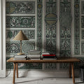 Chamber, Forest Green Mural Wallpaper - room preview 05
