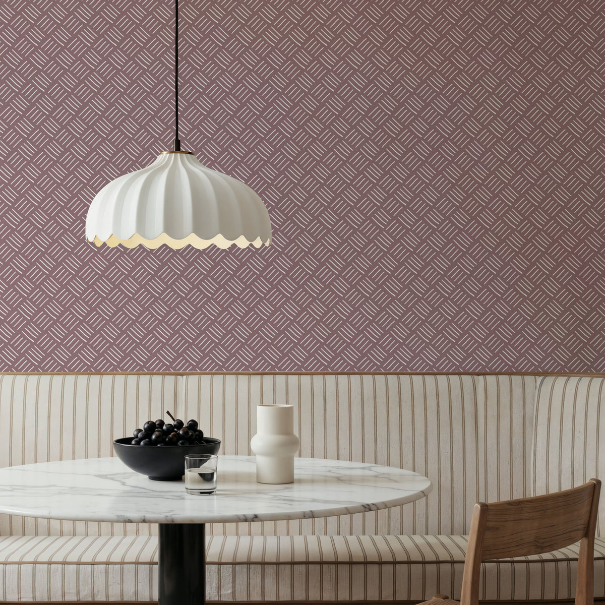 Knitted Brown Mural Wallpaper - room preview 05