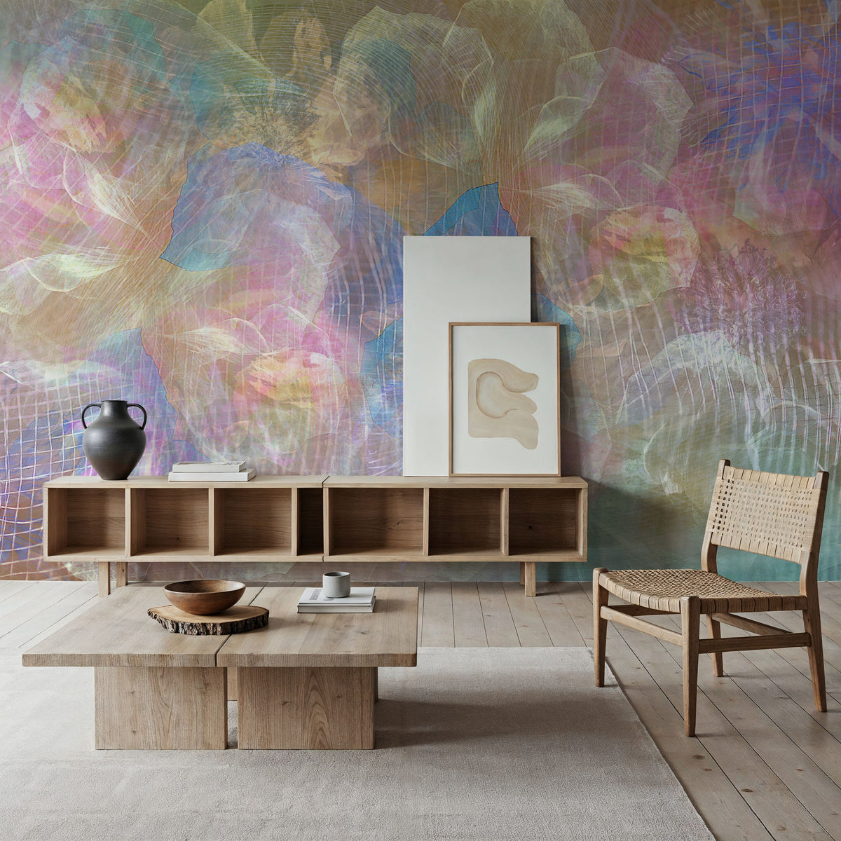 Floral Weave Mural Wallpaper - room preview 05