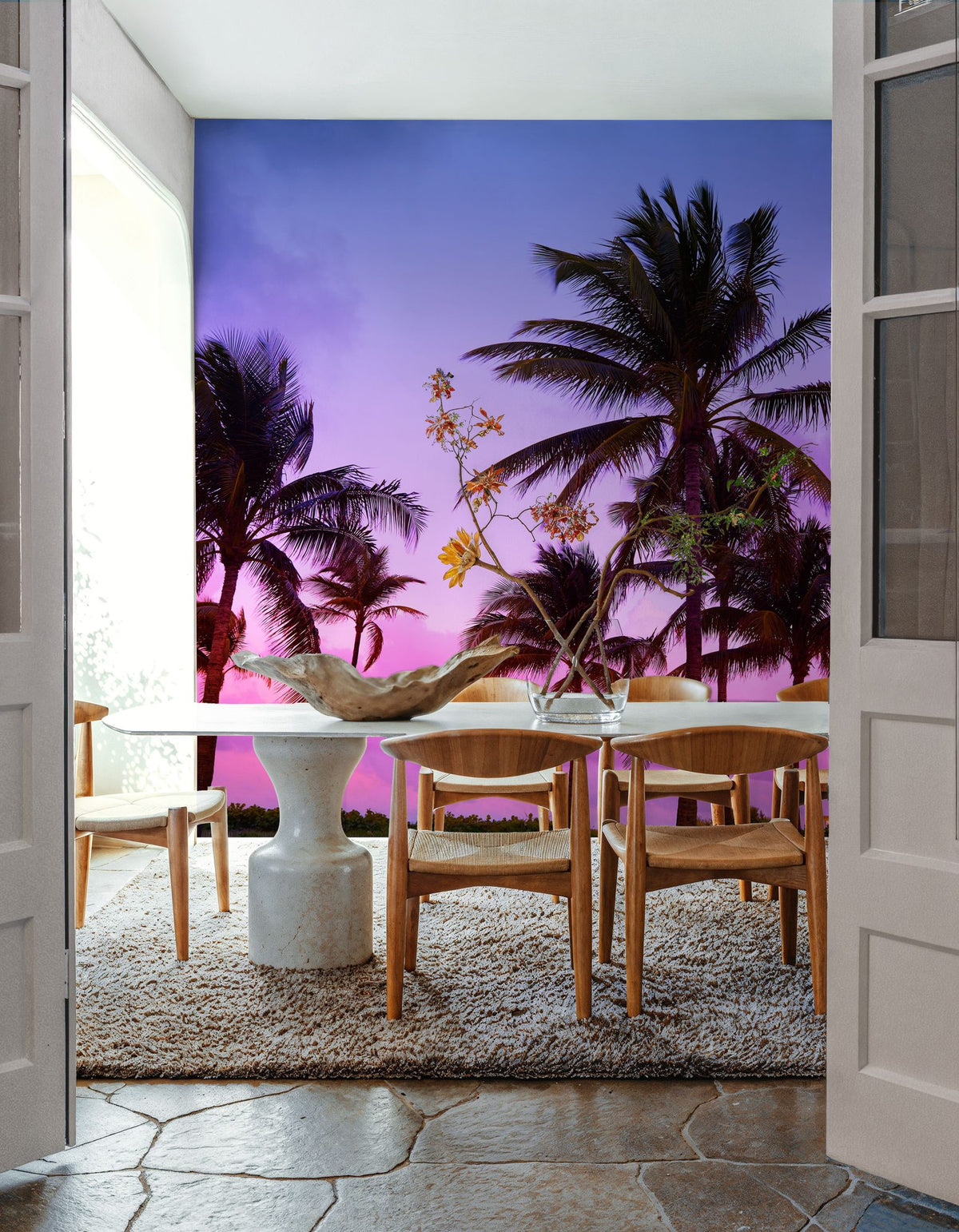 Palm Trees in Miami South Beach Mural Wallpaper - room preview 05