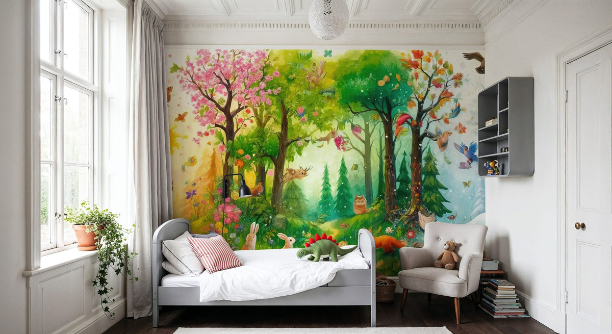 Forest Through the Seasons Mural Wallpaper - room preview 05