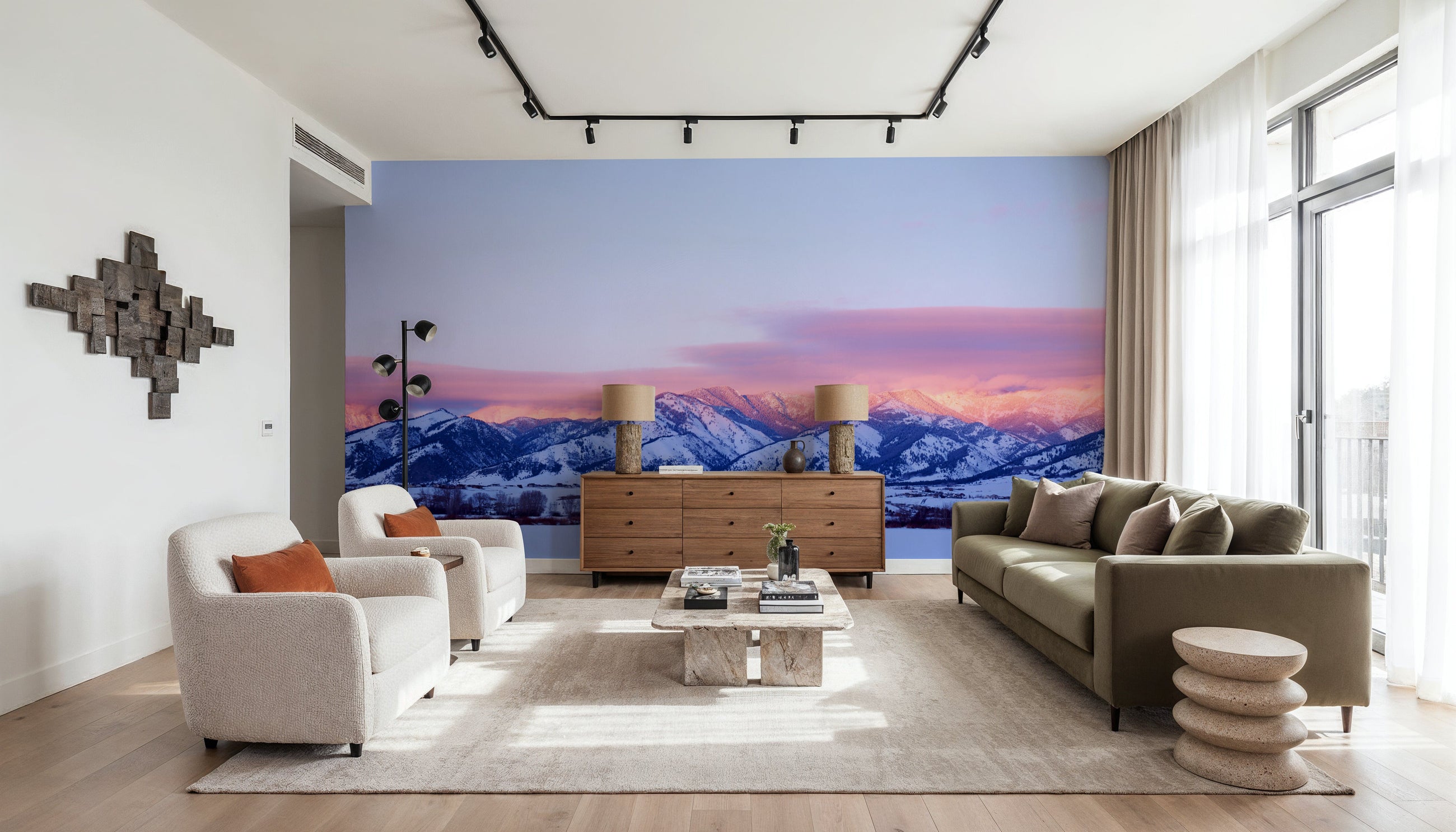 Alpine Blush Mural Wallpaper
