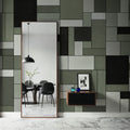 Spectrum Blocks, Olive Mural Wallpaper - room preview 05