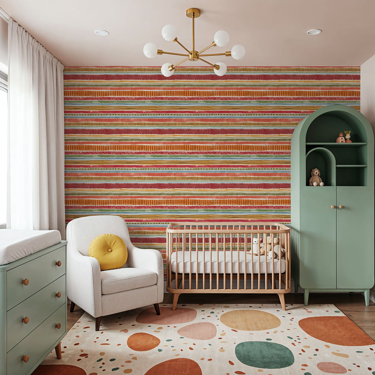 Spicy Lines Mural Wallpaper - room preview 05