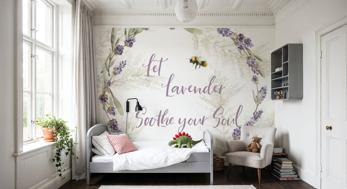 Fresh Lavender VII Mural Wallpaper - room preview 05