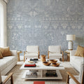 Floral Mood Blue Mural Wallpaper - room preview 05