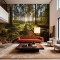 Pine Forest Sunrise Mural Wallpaper - room preview 05
