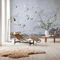 Birds in the Garden Deep Blue Mural Wallpaper - room preview 05