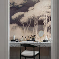 Seeing Through the Forest Yellow Mural Wallpaper - room preview 05
