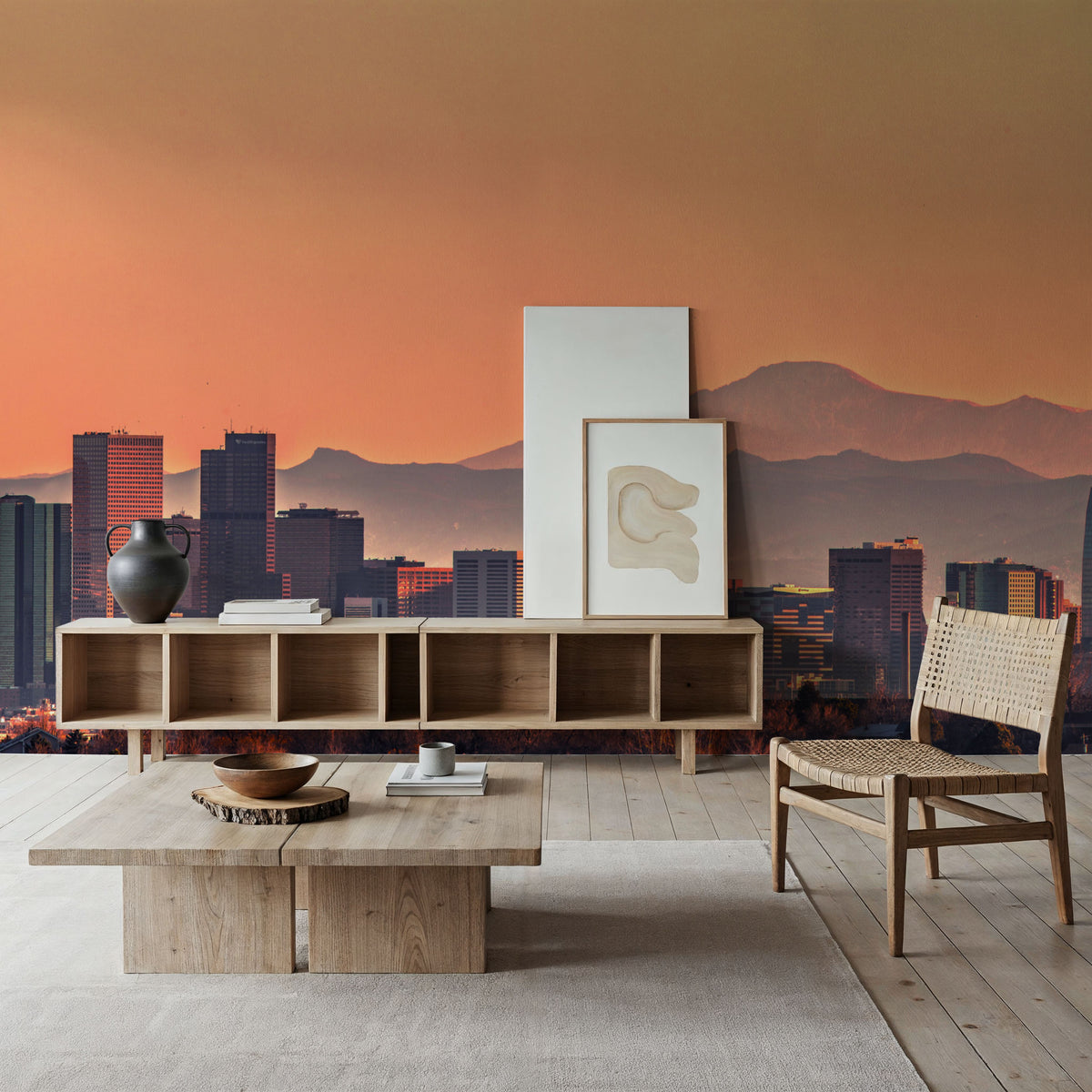 Denver Skyline Mural Wallpaper - room preview 05