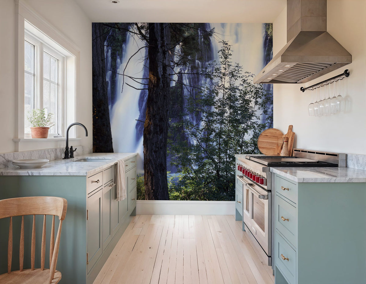 Sunlit Cascade Mural Wallpaper - room preview 05