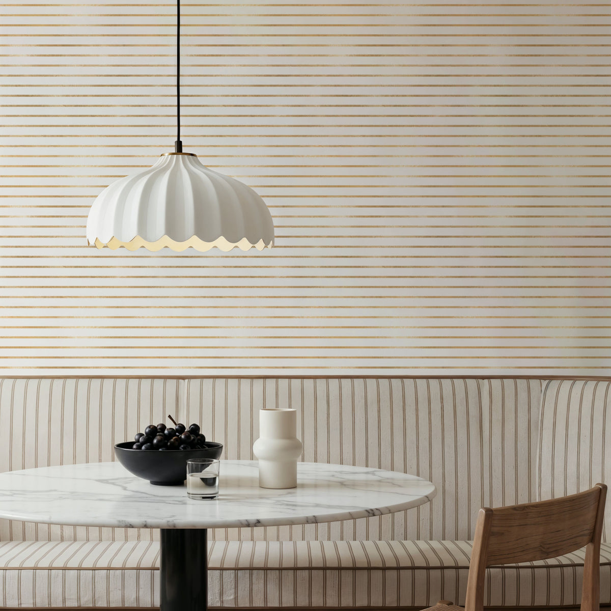 Golden Stripes Mural Wallpaper - room preview 05