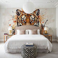 Tiger - Watercolor Predators Series Mural Wallpaper - room preview 05