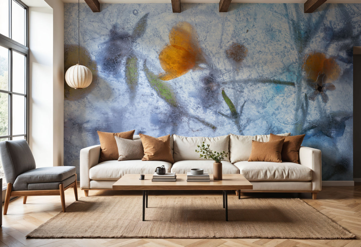 Frosted Blossom Mural Wallpaper - room preview 05