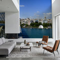 Urban Bridge Crossing Mural Wallpaper - room preview 05