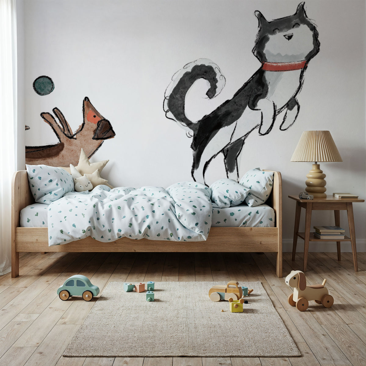 Let's Play Dogs Mural Wallpaper - room preview 05