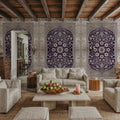 My Floral Dreams, Purple Mural Wallpaper - room preview 05