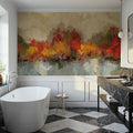 Autumn River Reflection Mural Wallpaper - room preview 05