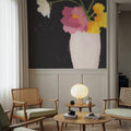 Floral on Black I Mural Wallpaper - room preview 05