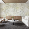 Flower Silhouette Yellow Mural Wallpaper - room preview 05