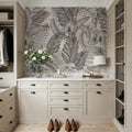 Old Sketchy Leaves Mural Wallpaper - room preview 05