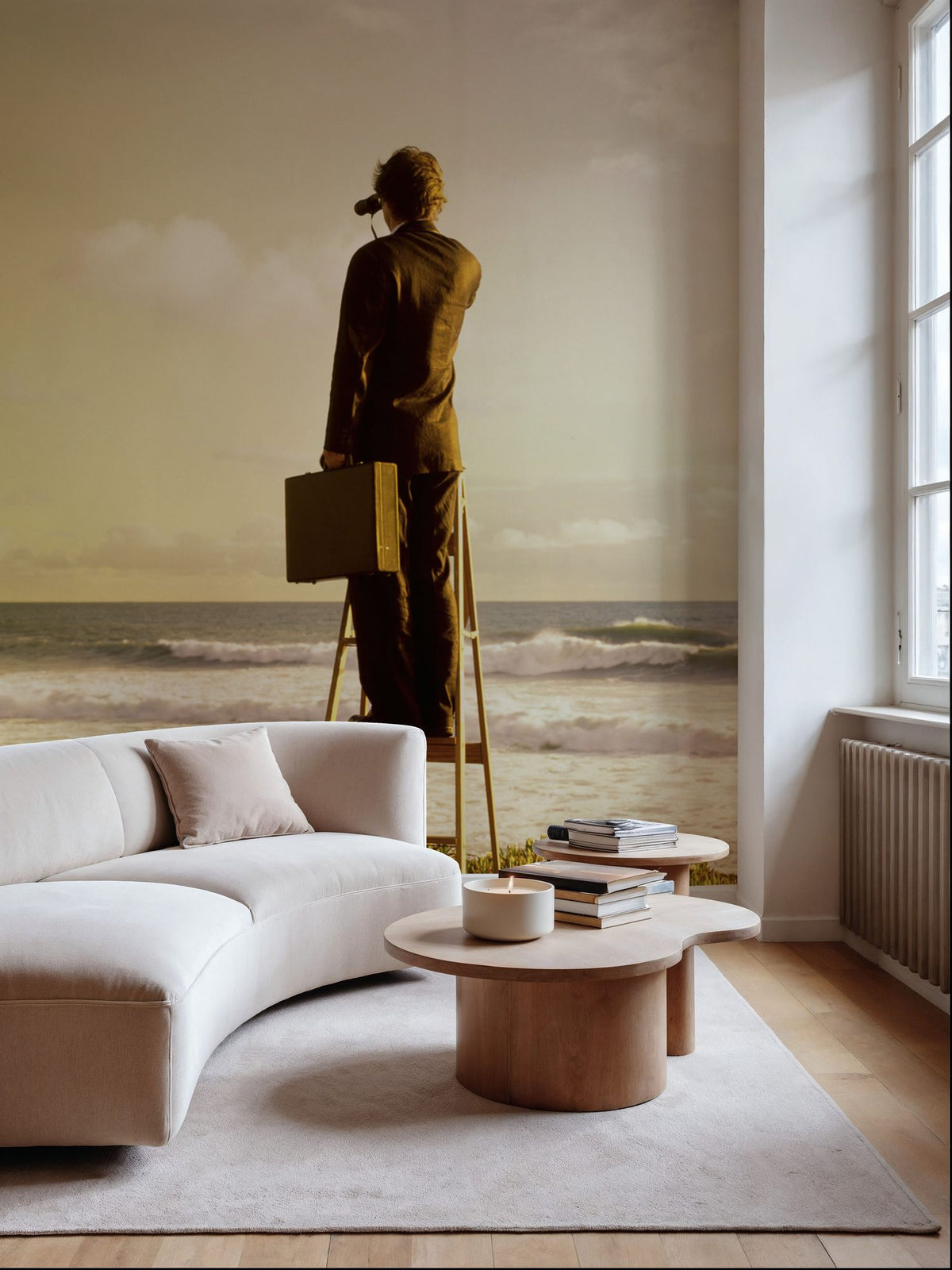 Golden Horizon Seeker Mural Wallpaper - room preview 05