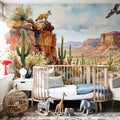 Sonoman Hunter - Watercolor Landscapes Series Mural Wallpaper - room preview 05